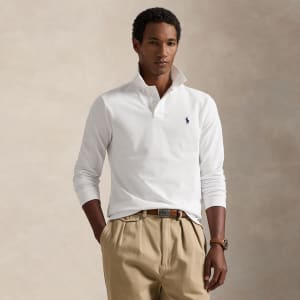 Ralph Lauren Long Sleeved Polo T Shirt White | Mainline Menswear us